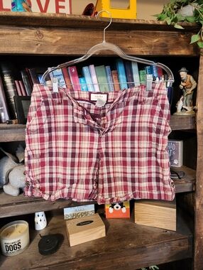 Sonoma Y2K Purple/Red Plaid Casual Shorts